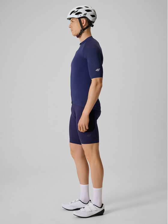 4F 4F Koszulka rowerowa ALTERNATIVE PATH Granatowy Slim Fit