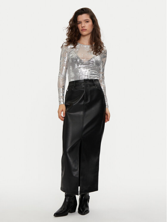Noisy May Noisy May Palaidinė Lucia 27032152 Sidabrinė Slim Fit