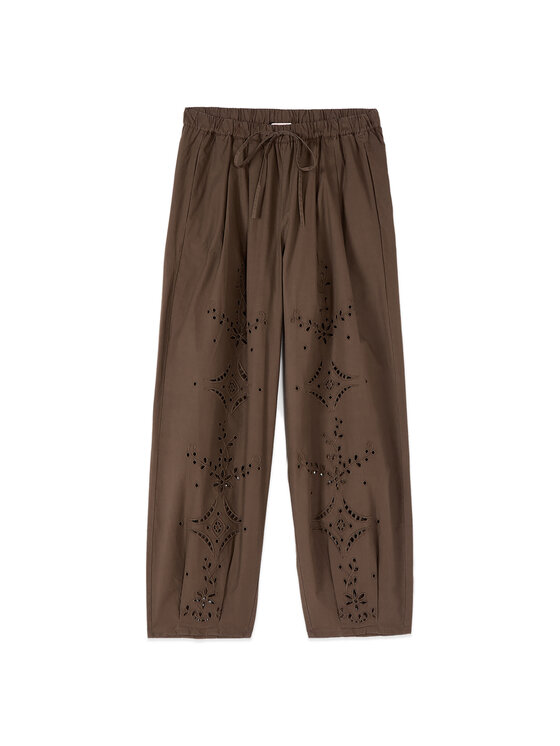 Oltre Oltre Pantaloni di tessuto P028J002498N032 Marrone Boy Fit