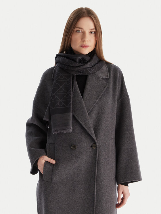 Calvin Klein Calvin Klein Schal Emblem Aop Tonal LV04D8063G Schwarz