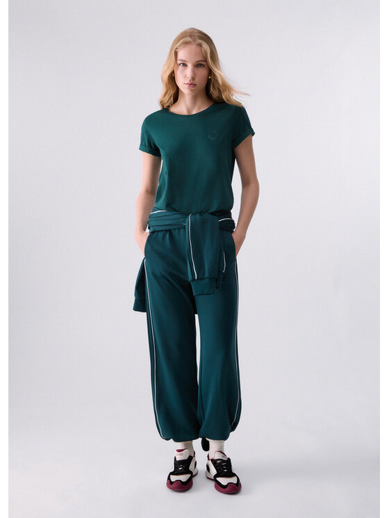 Liu Jo Liu Jo Spodnie materiałowe TF6054F0778D3022 Zielony Regular Fit