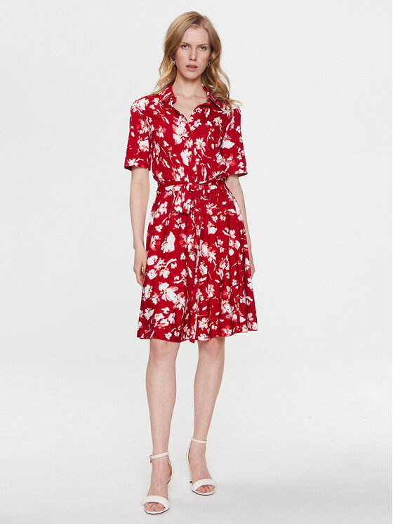 MAX&Co. MAX&Co. Marškinių tipo suknelė Francia 76212223 Raudona Regular Fit