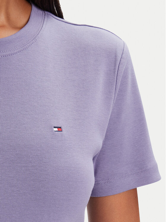 Tommy Hilfiger Tommy Hilfiger T-shirt New Cody WW0WW40587 Ljubičasta Slim Fit