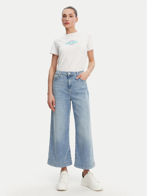 Guess Jeans Guess Jeans T-krekls W5GI26 J1314 Balts Regular Fit