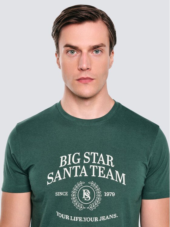 BIG STAR BIG STAR T-Shirt MARR Zielony Basic Fit