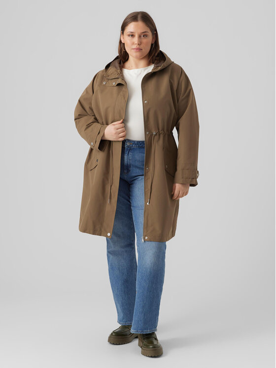 Vero Moda Curve Vero Moda Curve Παλτό μεταβατικό 10287156 Καφέ Regular Fit