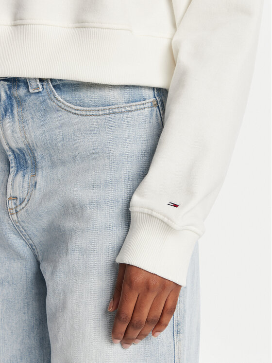 Tommy Jeans Tommy Jeans Bluză DW0DW21345 Alb Relaxed Fit
