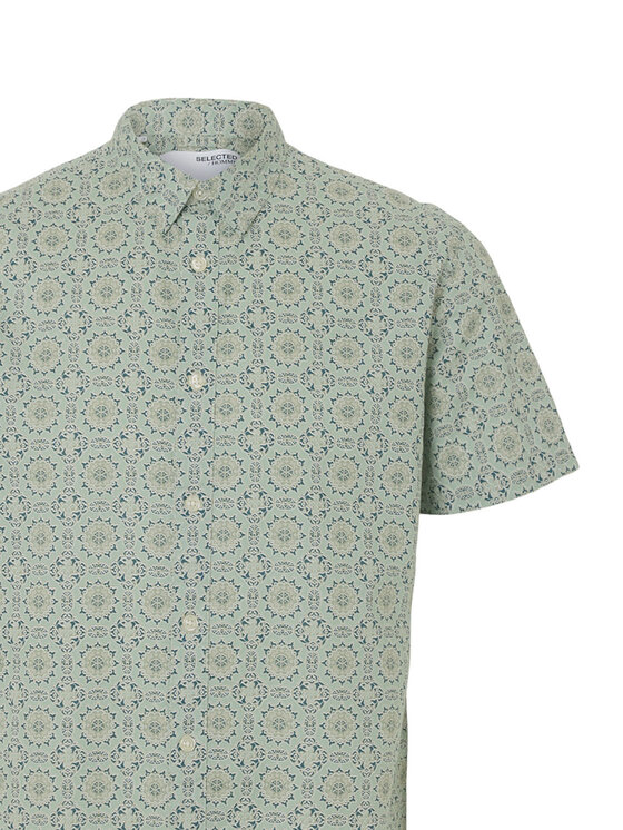 Selected Homme Selected Homme Košile New Linen 16079053 Zelená Regular Fit