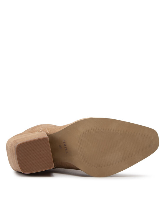 Simple Simple Cizme și botine cowboy SL-54-02-000057 Bej