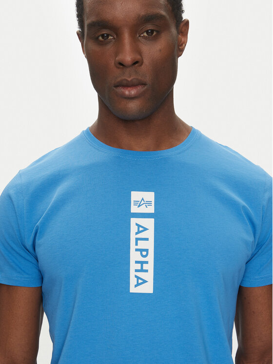 Alpha Industries Alpha Industries T-Shirt Puff Print 146509 Modrá Regular Fit