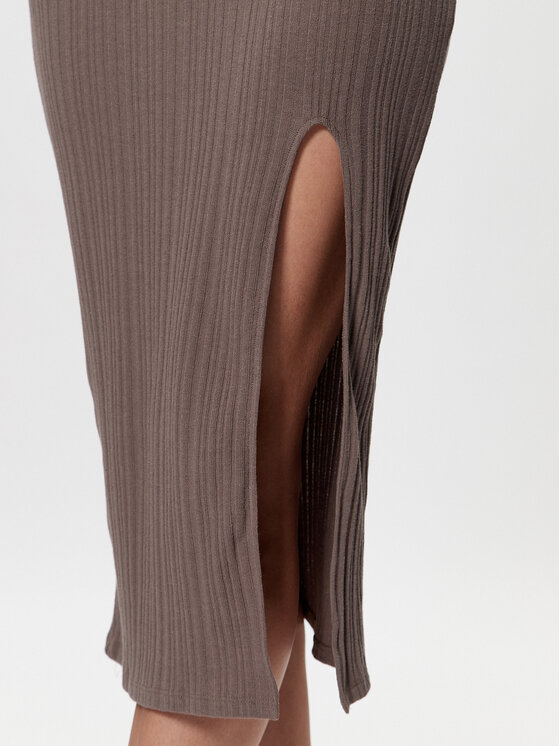 Gina Tricot Gina Tricot Spódnica midi 18687 Beżowy Regular Fit