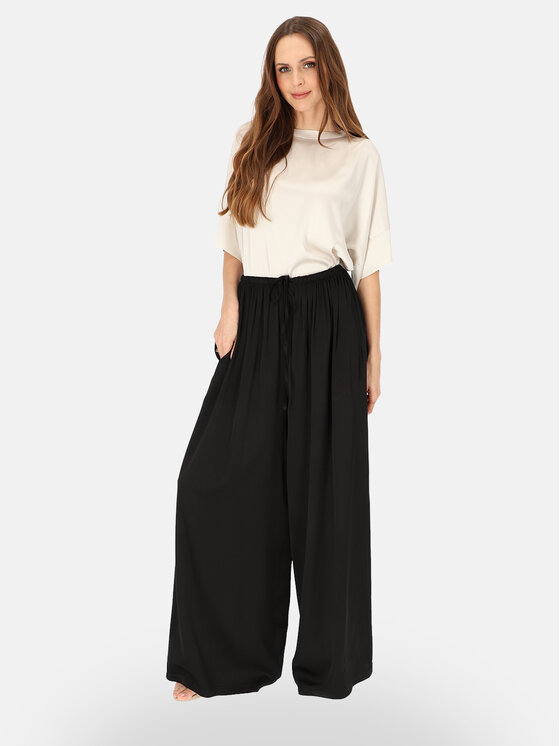 L’AF L’AF Spodnie materiałowe Sheron Czarny Wide Leg