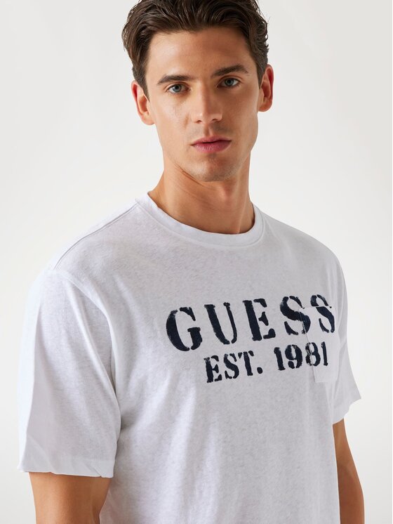 Guess Guess T-Shirt 176795 Bílá Classic Fit
