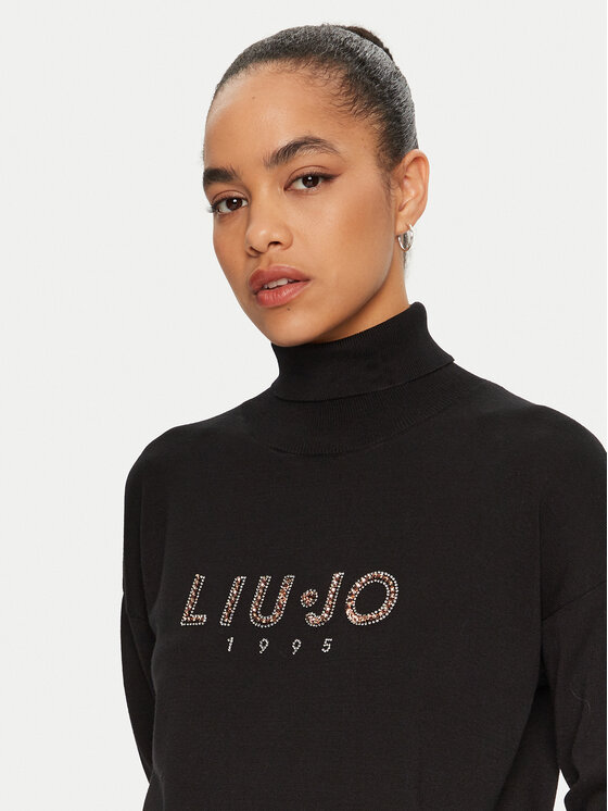Liu Jo Sport Liu Jo Sport Rollkragenpullover TF4316 MS63M Schwarz Regular Fit