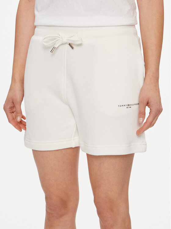 Tommy Hilfiger Tommy Hilfiger Sportiniai šortai 1985 WW0WW38348 Écru