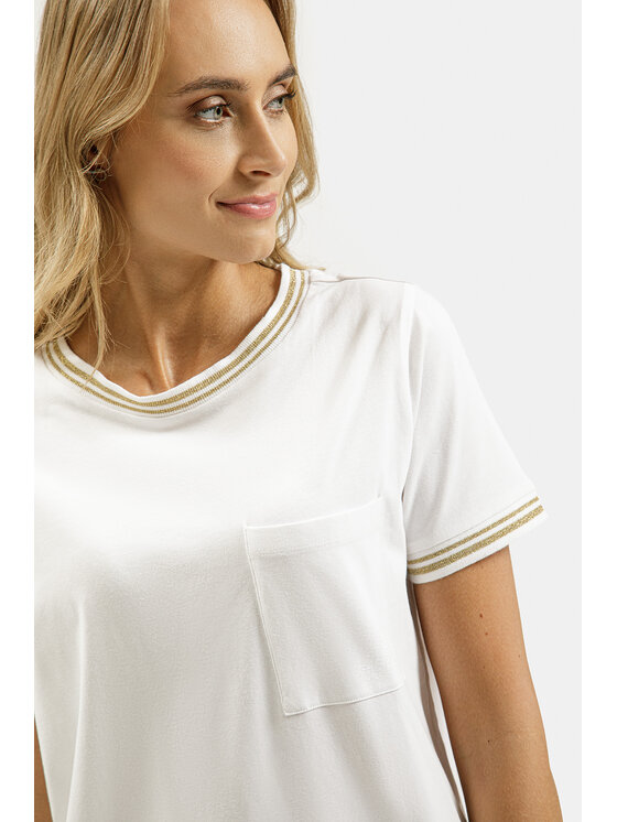 Cross Jeans Cross Jeans T-Shirt 56172-008 Biały