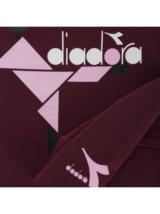 Diadora Diadora Bluzka JG.T-SHIRT LS GLEE Fioletowy Basic Fit