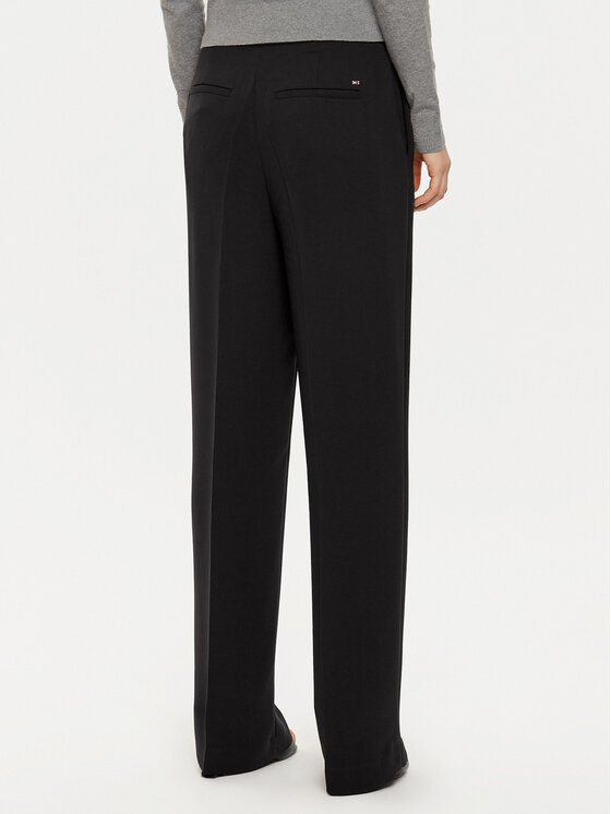 Tommy Hilfiger Tommy Hilfiger Szövet nadrág WW0WW45445 Fekete Regular Fit