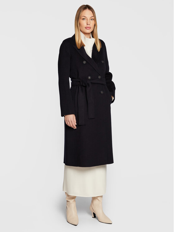 Marella Marella Cappotto di lana Offerta 30160128 Blu scuro Regular Fit