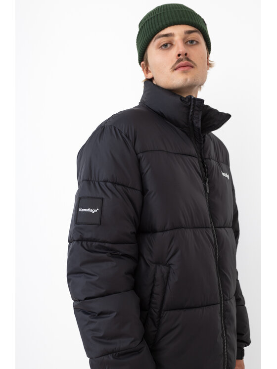 Kamuflage Kamuflage Kurtka zimowa Puff Mini Logo Czarny Regular Fit