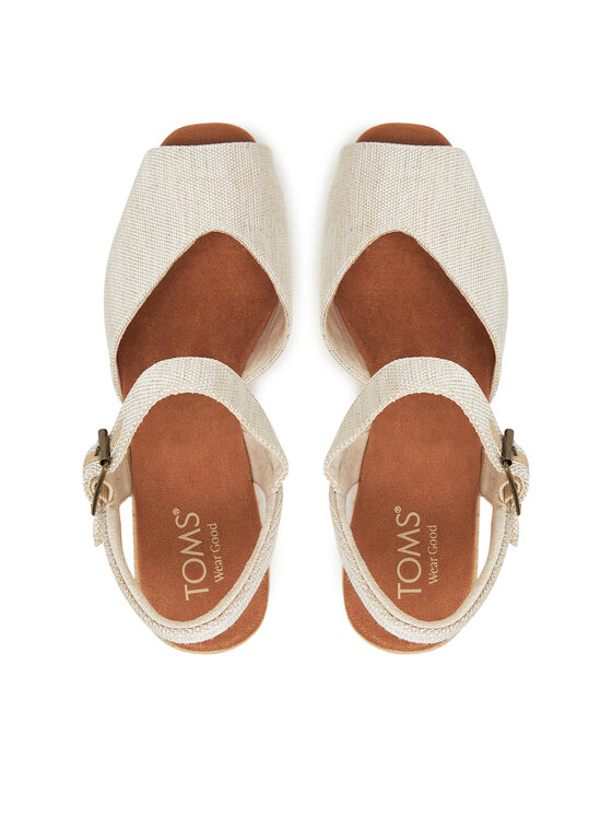 Toms Toms Еспадрильї Isla Peep Toe 10021977 Écru