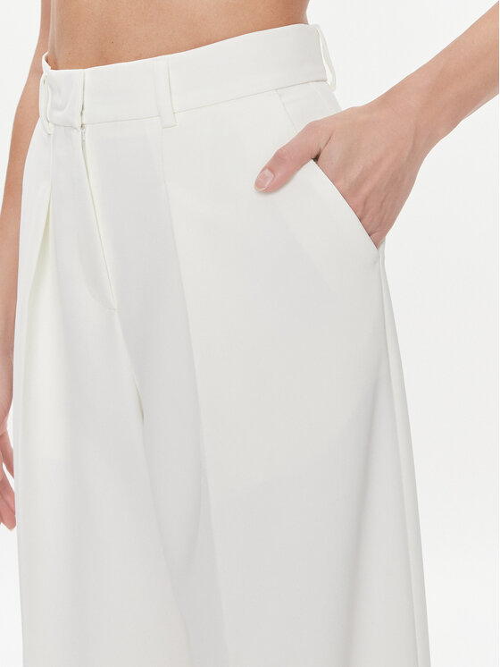 KARL LAGERFELD KARL LAGERFELD Spodnie palazzo 240W1006 Biały Relaxed Fit