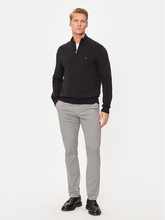 Tommy Hilfiger Tommy Hilfiger Pulover Essential MW0MW37331 Črna Regular Fit