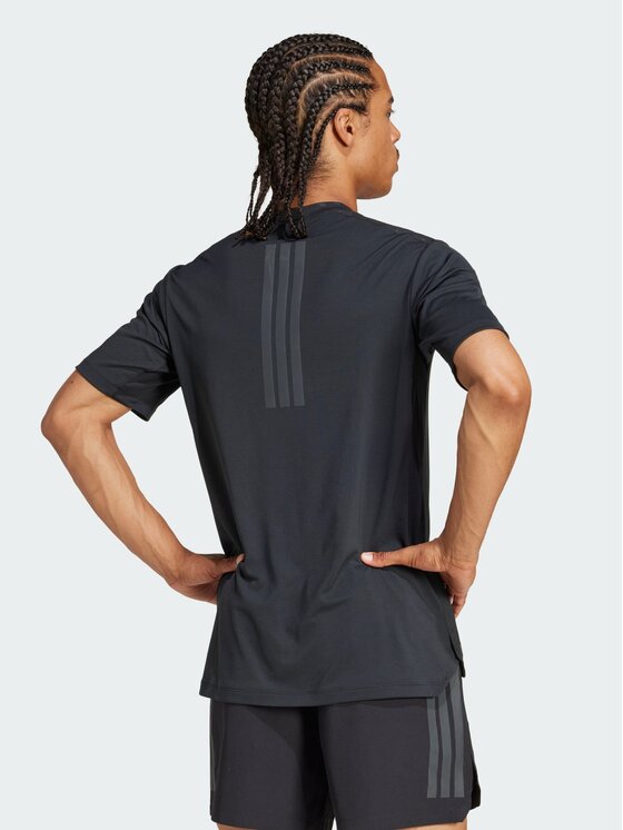 adidas adidas Koszulka techniczna PrimeLift 3-Stripes Tee Czarny Slim Fit