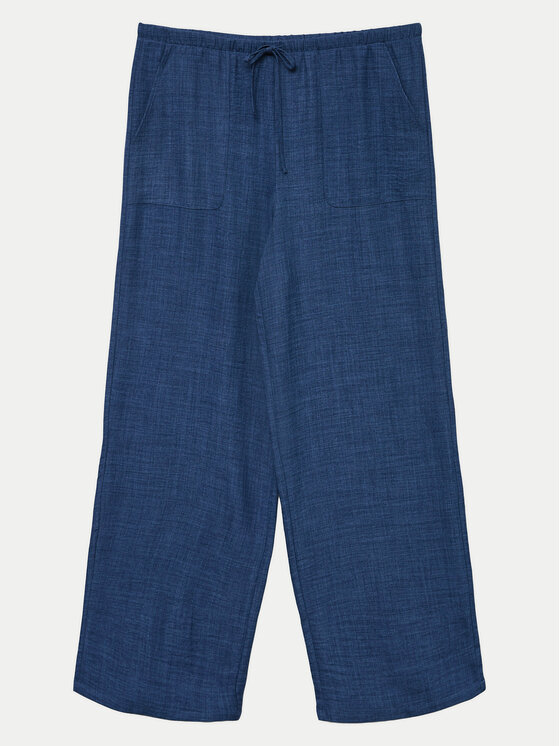 Vero Moda Vero Moda Hlače iz tkanine Melaney 10316385 Mornarsko modra Loose Fit