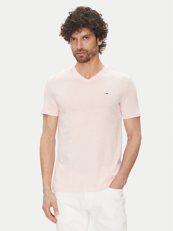 Tommy Jeans Tommy Jeans T-Shirt Jaspe DM0DM20364 Różowy Slim Fit