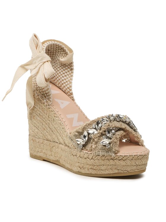 Manebi Manebi Еспадрильї X Wedges Valenciana Бежевий