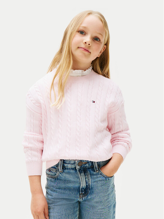 Tommy Hilfiger Tommy Hilfiger Пуловер KG0KG08547 Розов Regular Fit