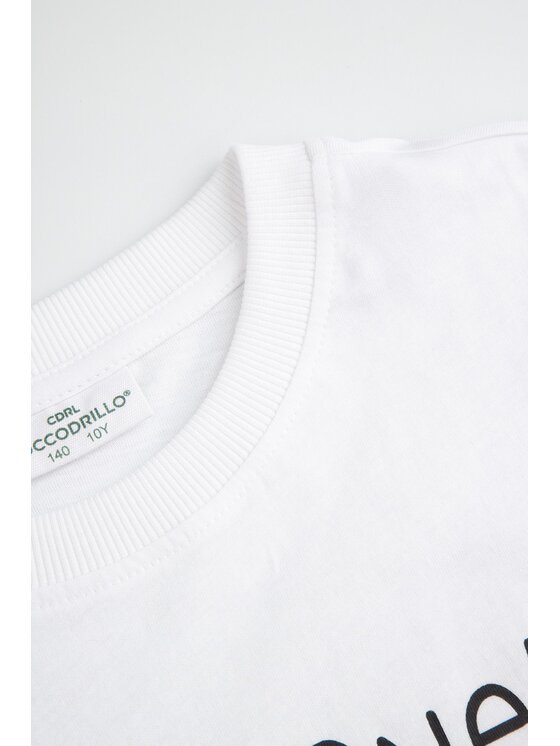 Coccodrillo Coccodrillo T-Shirt WC6143211VBB-001 Biały Regular Fit