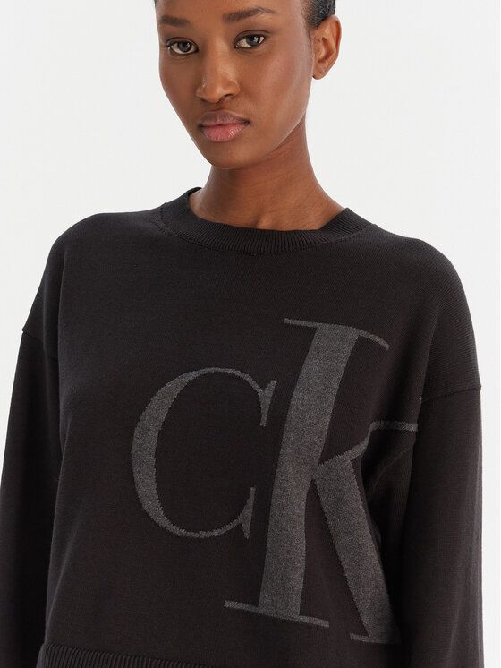 Calvin Klein Jeans Calvin Klein Jeans Pulover Smooth LV047E304G Negru Regular Fit