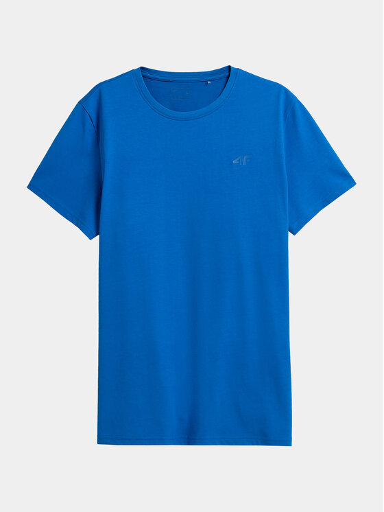 4F 4F T-shirt 4FAW23TTSHM0876 Plava Regular Fit