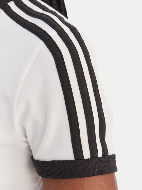adidas adidas Majica 3-Stripes KD3683 Bela Slim Fit