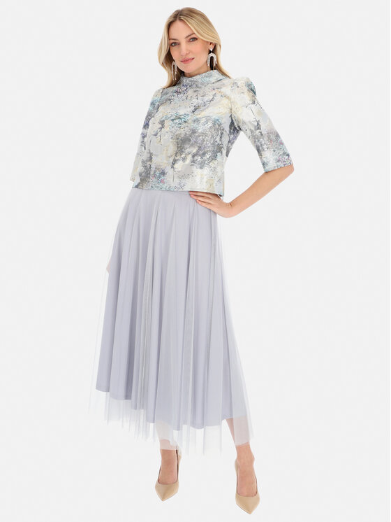 L’AF L’AF Spódnica maxi Gamma Szary Regular Fit