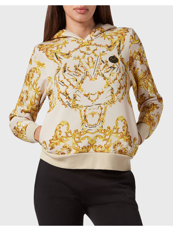 Plein Sport Plein Sport Bluza 21371 Beżowy Regular Fit