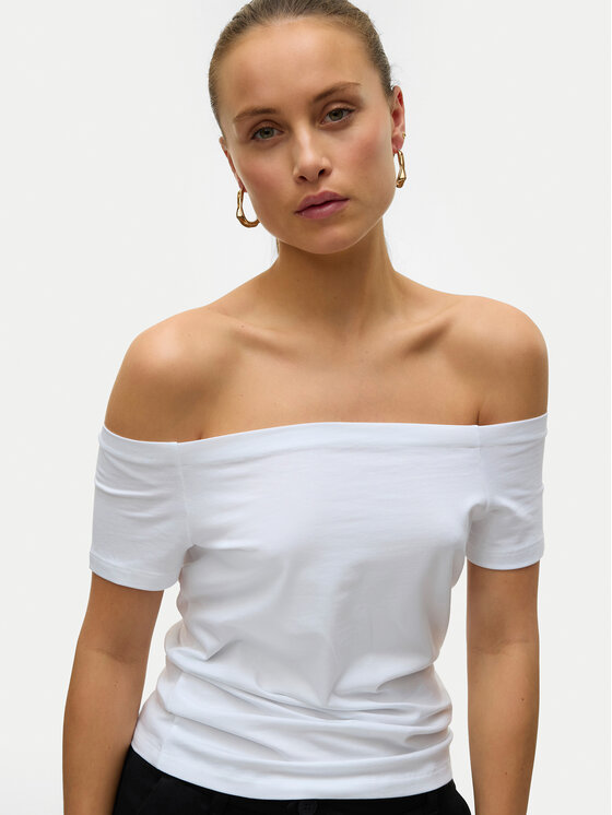 Vero Moda Vero Moda Bluzka Panda 10325598 Biały Regular Fit