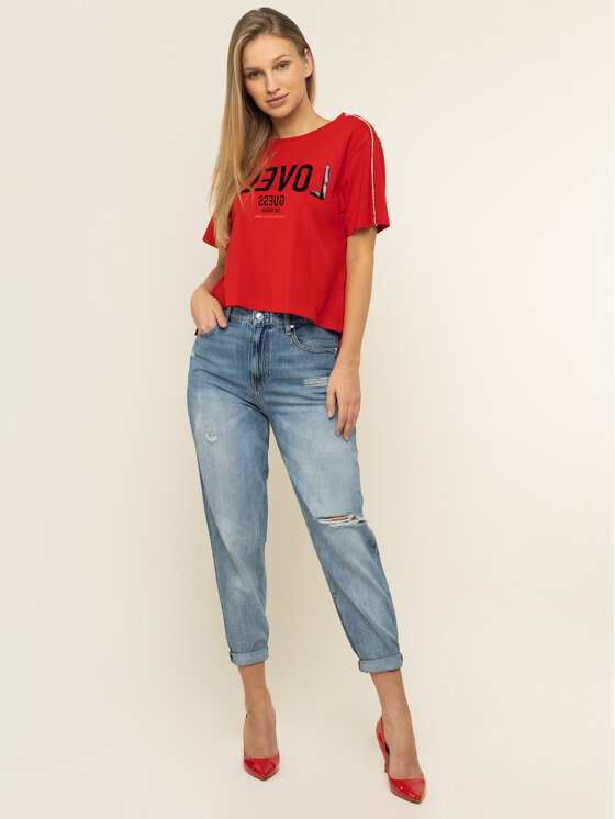 T-shirt Selfie W01I95 JA900 Rosso Relaxed Fit