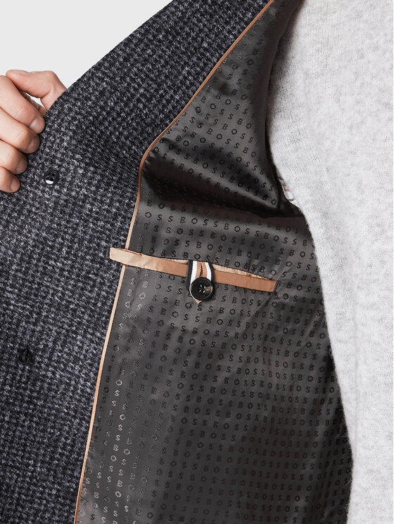 BOSS Boss Prechodný kabát H-Hyde-J-224 50479583 Sivá Slim Fit