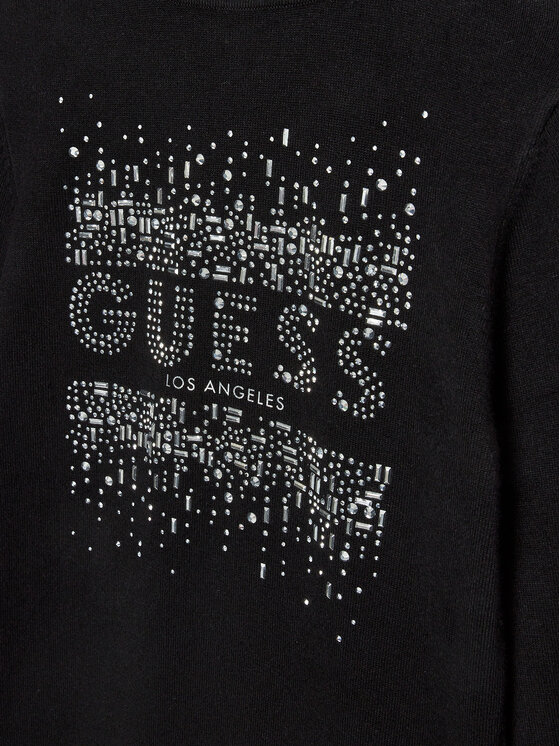 Guess Guess Džemper haljina J4BK13 Z2NQ2 Crna Comfort Fit