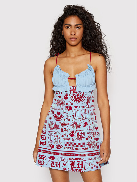 Local Heroes Rochie de vară Majesty SS22D0009 Albastru Regular Fit