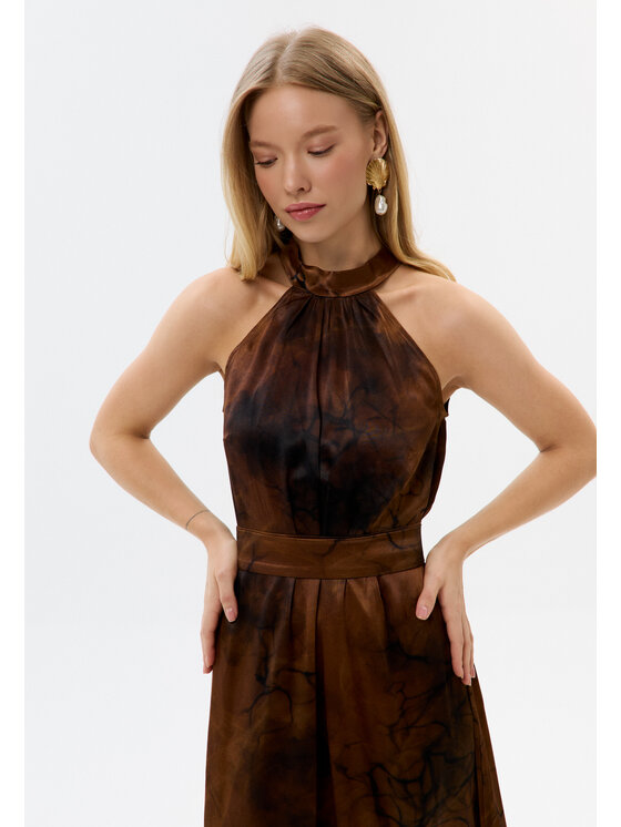 Mirons Mirons Sukienka wieczorowa Florence Brown Brązowy Regular Fit