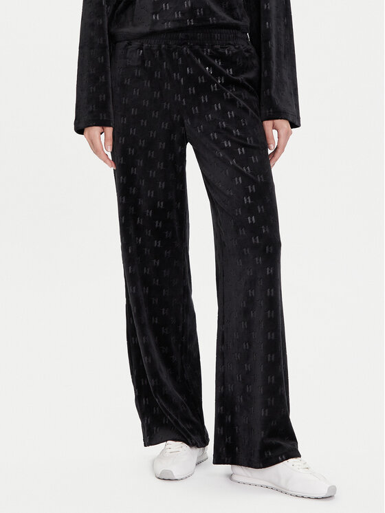 KARL LAGERFELD KARL LAGERFELD Pidžama hlače A4W44008 Crna Regular Fit