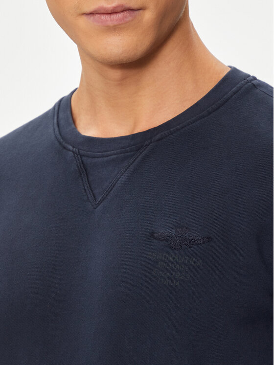 Aeronautica Militare Aeronautica Militare Majica dugih rukava 241FE1870F539 Tamnoplava Regular Fit