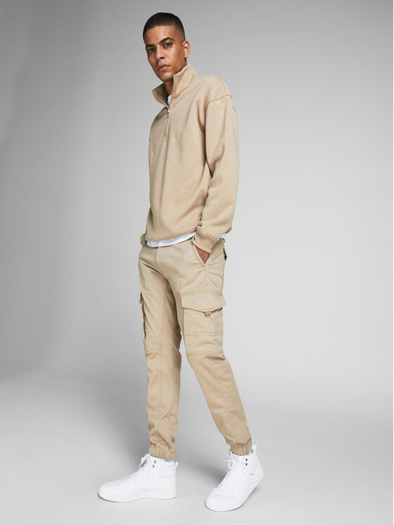 Jack&Jones Jack&Jones Joggery Paul 12193754 Beżowy Slim Fit
