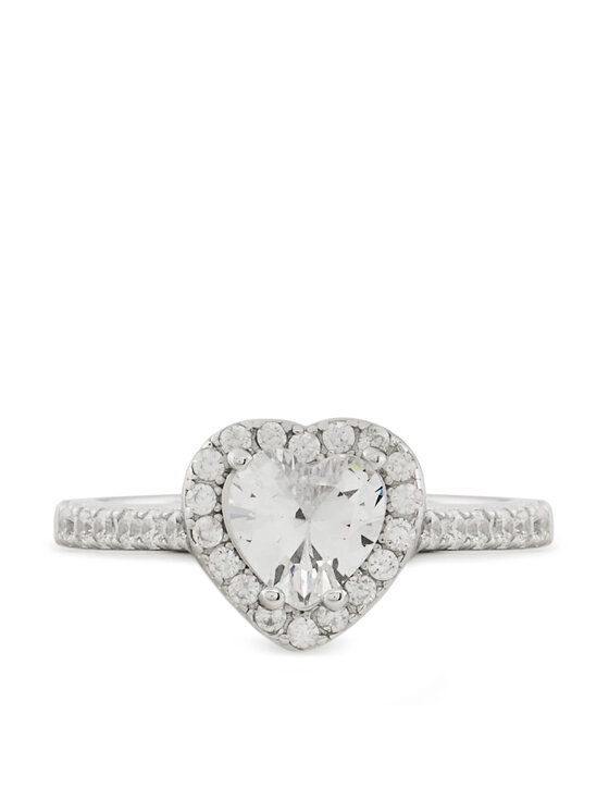 ICED STUFF ICED STUFF Prsten Heart Gem Bijelo zlato