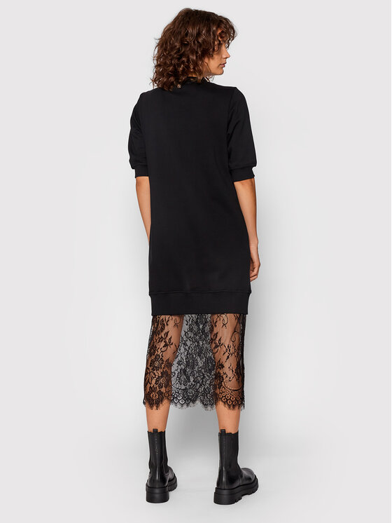 Vestito di maglia RH1082-F0847 Nero Regular Fit