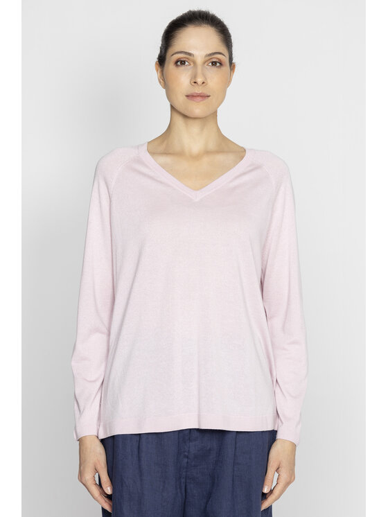 Deni Cler Milano Deni Cler Milano Sweter T-DC-S402-E2-80-31-1 Różowy Regular Fit